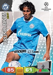 Sticker Bruno Alves - UEFA Champions League 2011-2012. Adrenalyn XL n. 268 - Panini