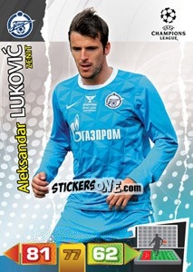 Sticker Aleksandar Lukovic - UEFA Champions League 2011-2012. Adrenalyn XL - Panini