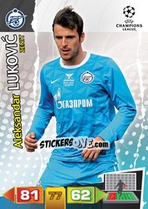 Sticker Aleksandar Lukovic - UEFA Champions League 2011-2012. Adrenalyn XL n. 269 - Panini