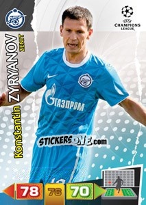 Sticker Konstantin Zyryanov - UEFA Champions League 2011-2012. Adrenalyn XL - Panini