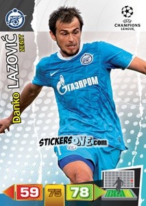 Sticker Danko Lazovic - UEFA Champions League 2011-2012. Adrenalyn XL n. 275 - Panini