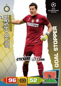 Figurina Julio César - UEFA Champions League 2011-2012. Adrenalyn XL - Panini