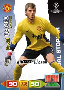 Sticker David de Gea - UEFA Champions League 2011-2012. Adrenalyn XL - Panini