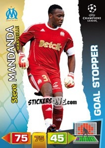 Sticker Steve Mandanda - UEFA Champions League 2011-2012. Adrenalyn XL n. 291 - Panini