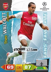 Sticker Theo Walcott - UEFA Champions League 2011-2012. Adrenalyn XL n. 297 - Panini