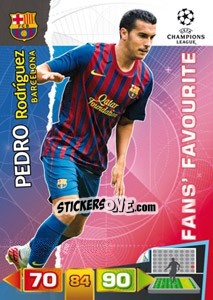Sticker Pedro Rodríguez - UEFA Champions League 2011-2012. Adrenalyn XL n. 299 - Panini