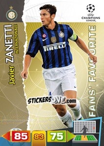 Sticker Javier Zanetti - UEFA Champions League 2011-2012. Adrenalyn XL n. 307 - Panini