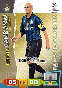 Sticker Esteban Cambiasso - UEFA Champions League 2011-2012. Adrenalyn XL n. 308 - Panini