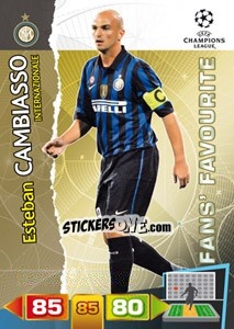 Figurina Esteban Cambiasso - UEFA Champions League 2011-2012. Adrenalyn XL - Panini