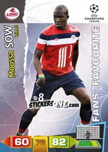 Sticker Moussa Sow - UEFA Champions League 2011-2012. Adrenalyn XL n. 309 - Panini