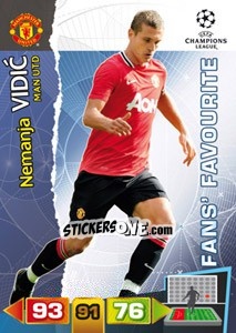 Sticker Nemanja Vidic - UEFA Champions League 2011-2012. Adrenalyn XL n. 311 - Panini