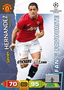 Sticker Javier Hernandez - UEFA Champions League 2011-2012. Adrenalyn XL n. 312 - Panini