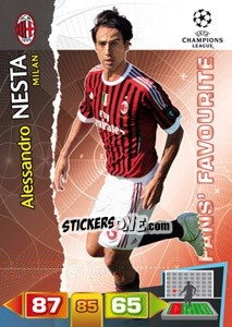 Sticker Alessandro Nesta - UEFA Champions League 2011-2012. Adrenalyn XL n. 313 - Panini