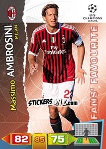 Sticker Massimo Ambrosini - UEFA Champions League 2011-2012. Adrenalyn XL n. 314 - Panini