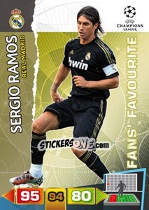 Sticker Sergio Ramos - UEFA Champions League 2011-2012. Adrenalyn XL n. 320 - Panini
