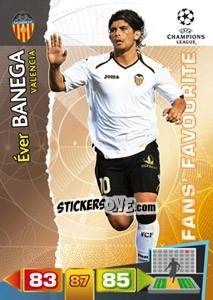 Sticker Éver Banega - UEFA Champions League 2011-2012. Adrenalyn XL n. 323 - Panini