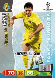 Sticker Giuseppe Rossi - UEFA Champions League 2011-2012. Adrenalyn XL - Panini