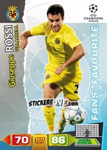 Sticker Giuseppe Rossi - UEFA Champions League 2011-2012. Adrenalyn XL n. 324 - Panini