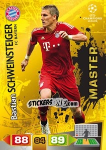 Sticker Bastian Schweinsteiger - UEFA Champions League 2011-2012. Adrenalyn XL - Panini
