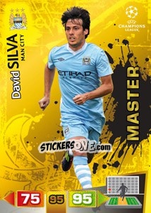 Figurina David Silva - UEFA Champions League 2011-2012. Adrenalyn XL - Panini