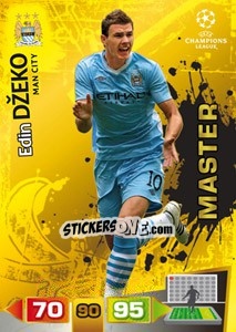 Sticker Edin Džeko - UEFA Champions League 2011-2012. Adrenalyn XL - Panini