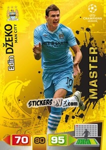 Sticker Edin Džeko - UEFA Champions League 2011-2012. Adrenalyn XL n. 340 - Panini