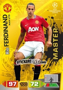 Sticker Rio Ferdinand - UEFA Champions League 2011-2012. Adrenalyn XL n. 341 - Panini
