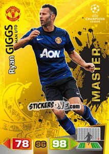 Sticker Ryan Giggs - UEFA Champions League 2011-2012. Adrenalyn XL - Panini