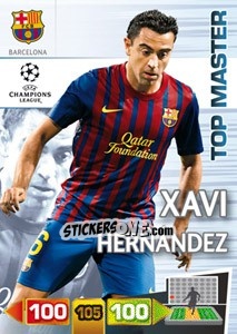 Sticker Xavi Hernández - UEFA Champions League 2011-2012. Adrenalyn XL n. 352 - Panini