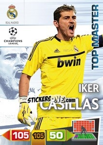 Sticker Iker Casillas - UEFA Champions League 2011-2012. Adrenalyn XL n. 355 - Panini