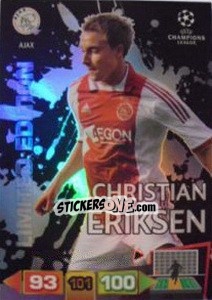 Figurina Christian Eriksen - UEFA Champions League 2011-2012. Adrenalyn XL - Panini