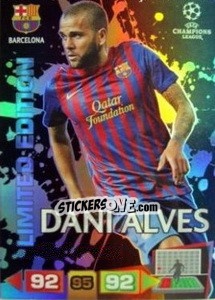 Cromo Dani Alves - UEFA Champions League 2011-2012. Adrenalyn XL - Panini