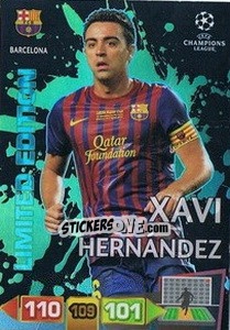 Figurina Xavi Hernández - UEFA Champions League 2011-2012. Adrenalyn XL - Panini