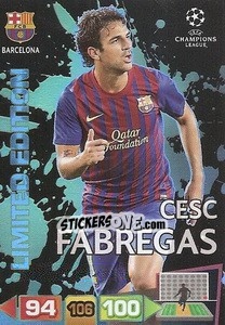 Figurina Cesc Fàbregas - UEFA Champions League 2011-2012. Adrenalyn XL - Panini