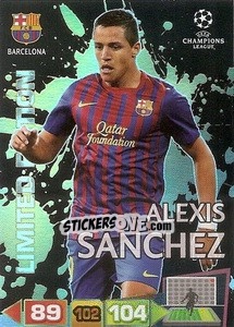 Figurina Alexis Sánchez - UEFA Champions League 2011-2012. Adrenalyn XL - Panini