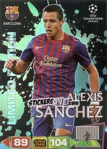 Sticker Alexis Sánchez - UEFA Champions League 2011-2012. Adrenalyn XL n. LE8 - Panini