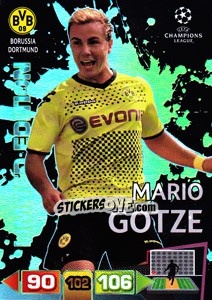 Sticker Mario Götze - UEFA Champions League 2011-2012. Adrenalyn XL n. LE17 - Panini