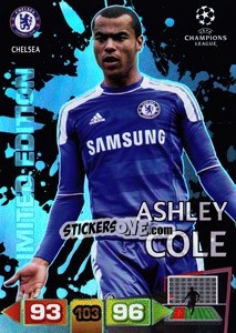 Cromo Ashley Cole - UEFA Champions League 2011-2012. Adrenalyn XL - Panini