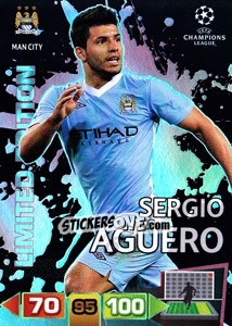 Figurina Sergio Agüero - UEFA Champions League 2011-2012. Adrenalyn XL - Panini