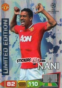 Cromo Nani (Grey Background) - UEFA Champions League 2011-2012. Adrenalyn XL - Panini