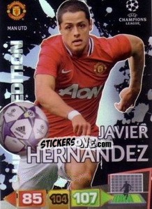 Sticker Javier Hernandez - UEFA Champions League 2011-2012. Adrenalyn XL - Panini