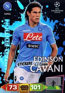 Sticker Edinson Cavani - UEFA Champions League 2011-2012. Adrenalyn XL n. LE36 - Panini