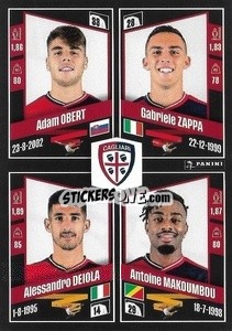 Cromo Adam Obert / Gabriele Zappa / Alessandro Deiola / Antoine Makoumbou - Calciatori 2022-2023 - Panini