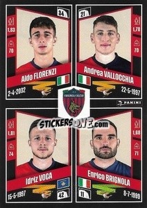 Cromo Aldo Florenzi / Andrea Vallocchia / Idriz Voca / Enrico Brignola - Calciatori 2022-2023 - Panini