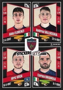 Figurina Aldo Florenzi / Andrea Vallocchia / Idriz Voca / Enrico Brignola - Calciatori 2022-2023 - Panini