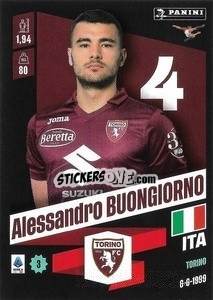 Figurina Alessandro Buongiorno - Calciatori 2022-2023 - Panini