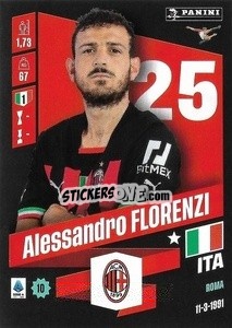 Sticker Alessandro Florenzi - Calciatori 2022-2023 - Panini