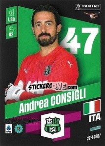 Figurina Andrea Consigli - Calciatori 2022-2023 - Panini