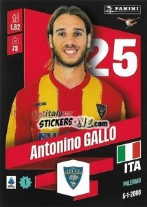 Cromo Antonino Gallo - Calciatori 2022-2023 - Panini