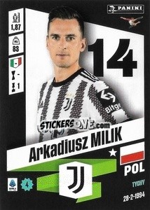Figurina Arkadiusz Milik - Calciatori 2022-2023 - Panini